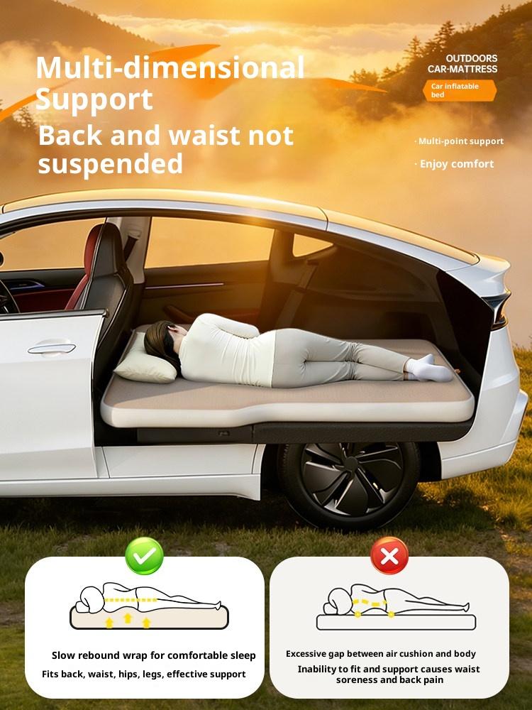 Lohascamping Car Air Inflatable Travel Mattress Bed 10CM Thick Universal for Back Seat Multi Functional Mat Car Travel Bed