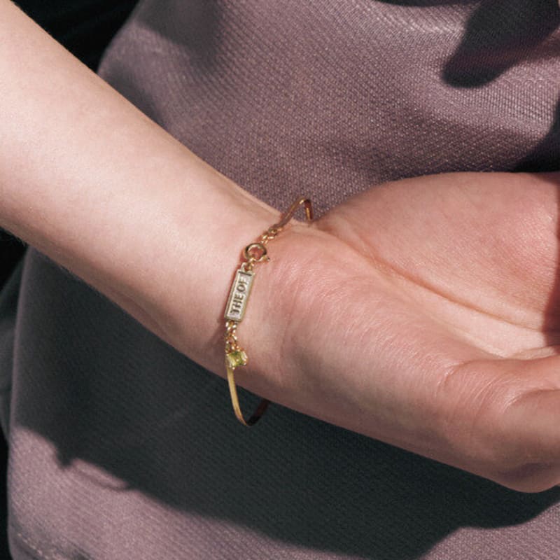 

THE PART OF Snake TPO Tag Stone_Bracelet (4colors) Silver_Green