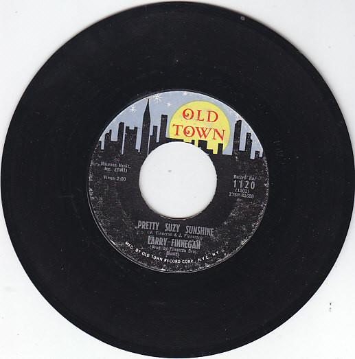 

7inch Record LARRY FINNEGAN - Pretty Suzy Sunshine 1120 Old Town Record 1962 US Rock Used