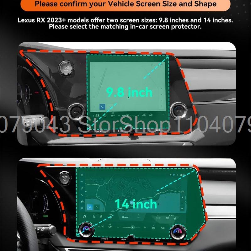 Tempered Glass Screen Protector for Lexus RX 450 350  2026 2023-2025 14 Inch Car Infatainment Interior Sticker Protective Film