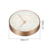 PATIKIL 20cm Wall Clock, Silent, Non-Tickling, Round Wall Clock, for Office, Bedroom, Decorative Use, White & Gold