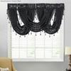 Modern Tassel Valance Voile Curtain Swags Velvet Lace Curtains Valance For Home Living Room Kitchen Doorway Decor Drapes
