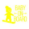 16x12cm BABY ON BOARD Snowboard Waterproof Car Styling Window Sticker Decal