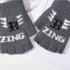 Autumn and Winter Men's Knitted Warm Half-finger Gloves, Wool, Half-cut Leaking Fingers, Writing Work Handsome Letters, Jacquard