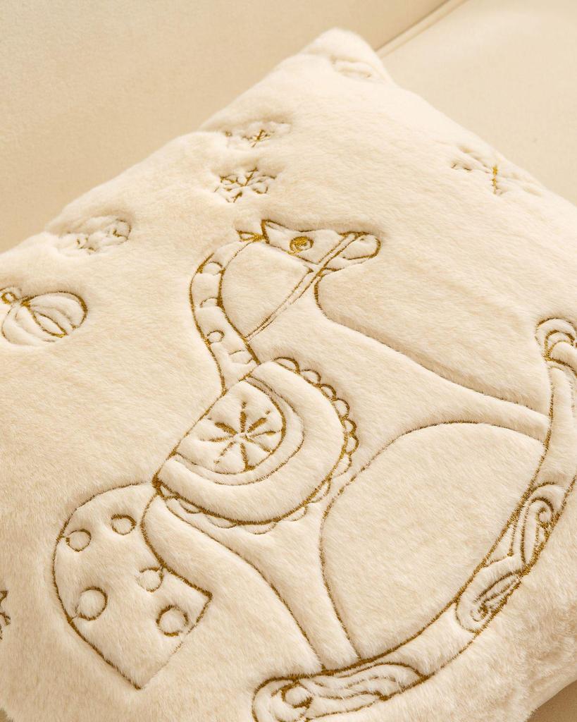 Modern Simple Christmas Embroidered Pillow Cover for Living Room Sofa