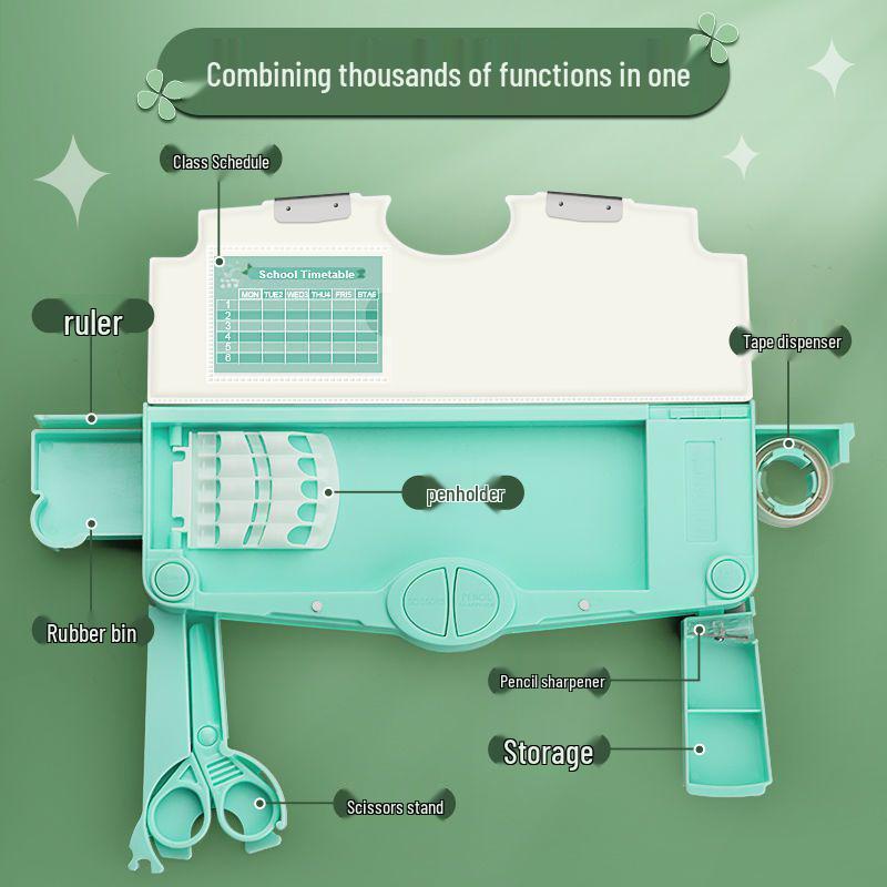 Πολυλειτουργική Κασετίνα για Μαθητές: Μηχανισμός με Κουμπί, Μοντέρνος Σχεδιασμός, Υψηλής Αξίας, Δημοφιλής τόσο σε Αγόρια όσο και σε Κορίτσια.