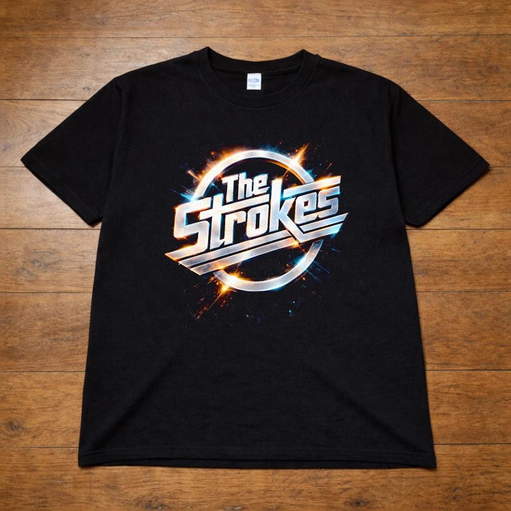 The Strokes Logo T Shirt Indie Rock Band Graphic Tee Adults Kids 2XL