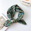 Silk-Blend Women's Square Scarf for Neck Protection - Ideal for Spring, Autumn, and Summer Outfits