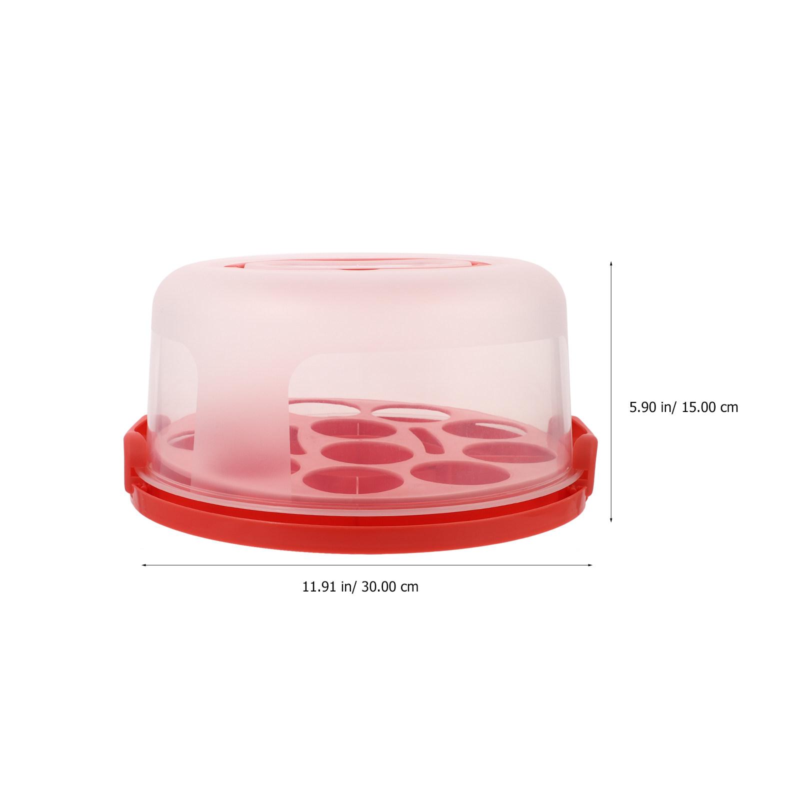 

1Pcs Thicken Cake Container Transparent Eco-Friendly Portable Cake Packing Box Leakage Prevention Reusable Easy Clean оранжевый