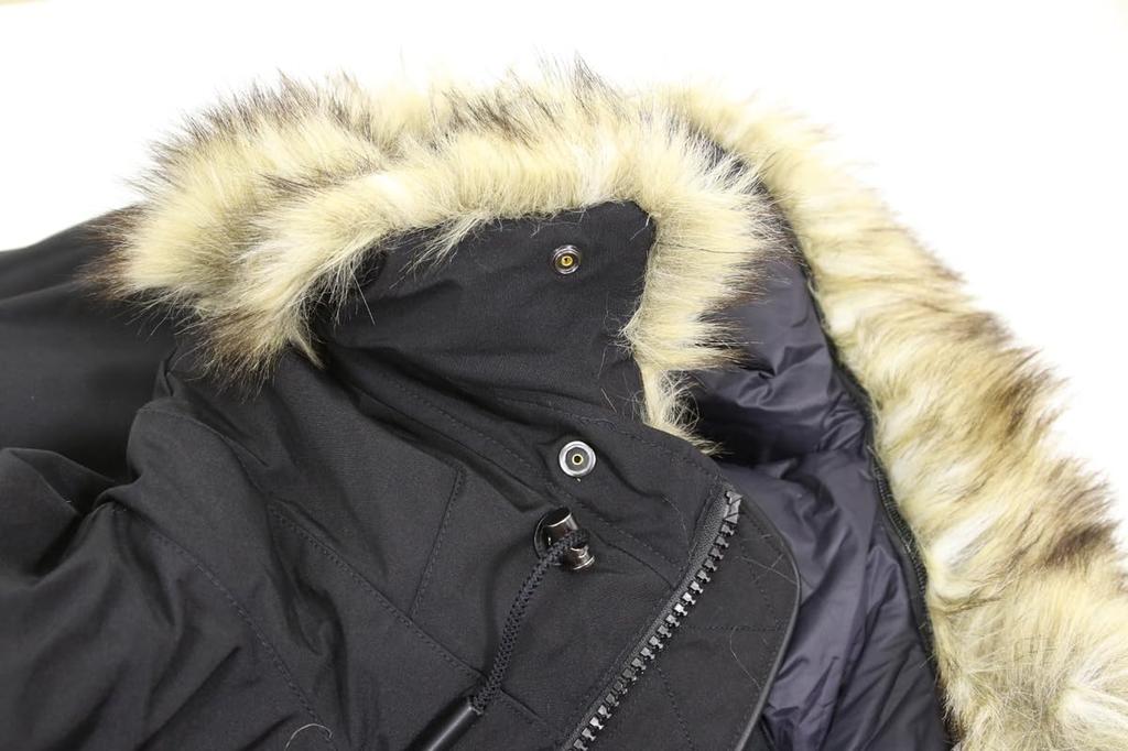 POLO RALPH LAUREN Fur Hooded Down Size 0101985 Men's N-3B Jacket, L, Black,