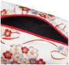Wa KOMONO Komon Kobo Uni Made in Futago Chirimen Japanese Pattern Extra Large Balloon Pouch Free Size (0114-5) Seni, Japan, [Sakura Knot, White],