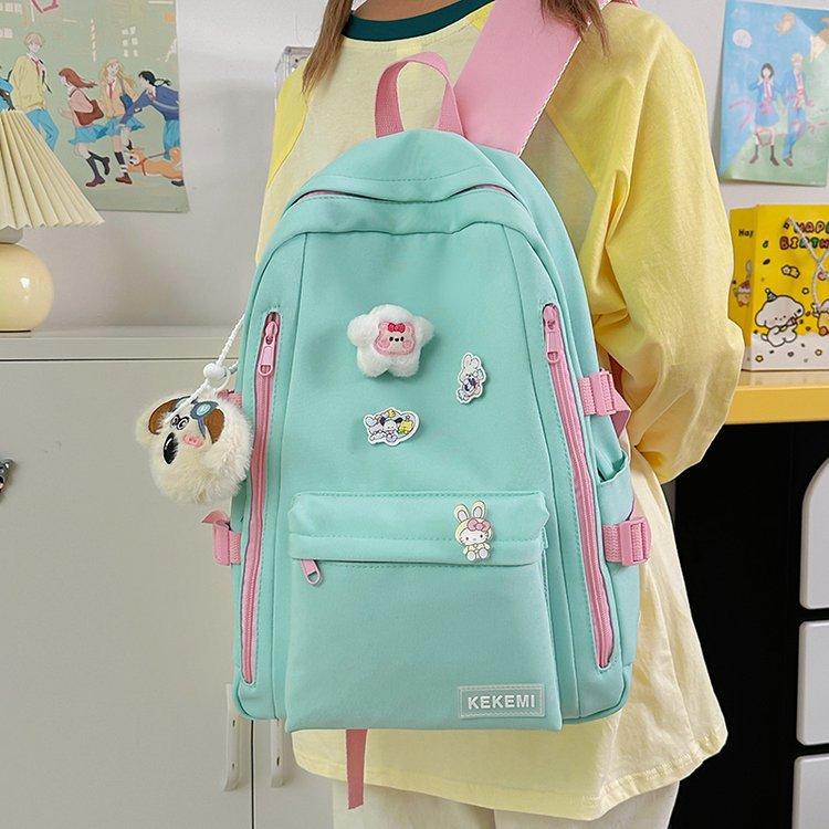 Schoolbag Korean version Japanese new large-capacity ins style simple and cute versatile schoolbag junior high school student backpack