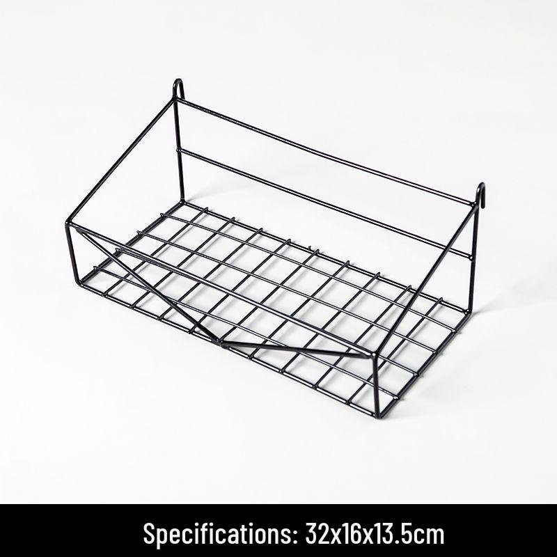 Wire Mesh Grid Hanging Storage Basket for Bathroom and Kitchen Organization