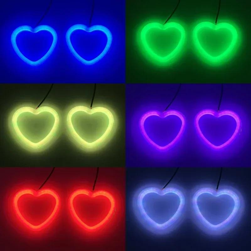 

RGB With App Control LED Heart-Shaped SRGB Dynamic Angel Eyes Halo Ring Turn Signals Light Bluetooth Headlight