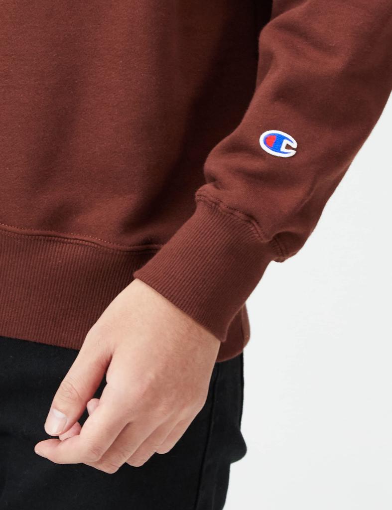 Long Round One Point Crew Neck M [Champion] Sweatshirt, Sleeve, Neck, Logo, Sweatshirt, C3-W001, Men's, Brown,