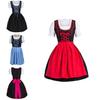 German Dirndl Dress With Middle Waist And Short Sleeves For Oktoberfest Events