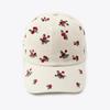 Versatile Embroidery Women's Baseball Sun Hat Fashion Couple's High Density Embroidery Craft Strawberry Thorn