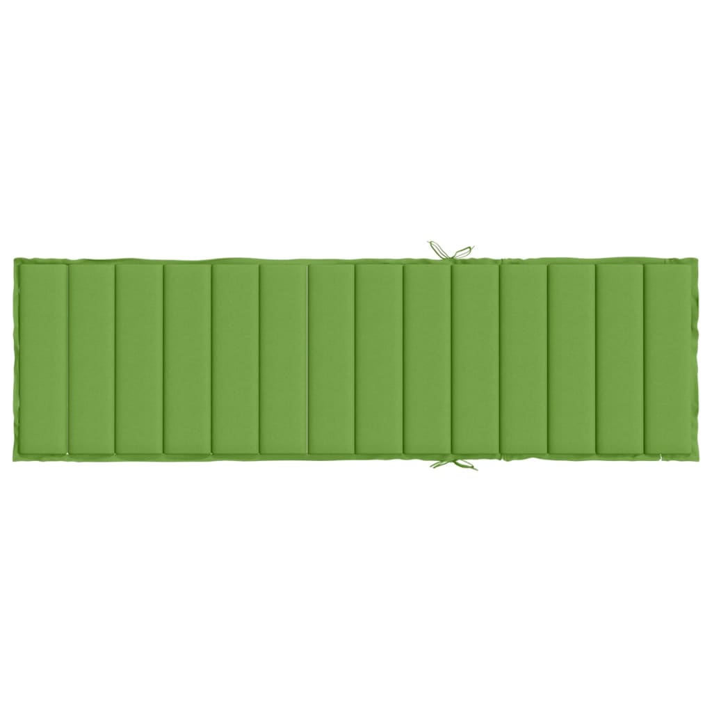 Sun Lounger Cushion Melange Green 200x60x4 Cm Fabric