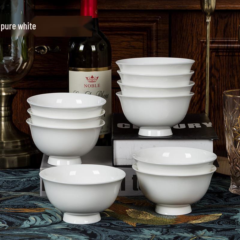 Керамические обеденные тарелки Jingdezhen Qianhua Zhike High-footed Rice Bowl