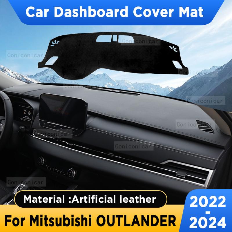For Mitsubishi Outlander PHEV 4 MK4 2024 Car Dashboard Cover Mat Sun Shade Pad Rug Panel Mat Carpets Accessories