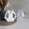 Easter Wall Decoration Irregular Circular Rabbit Silicone Mold DIY Flower Wreath Bunny Hang Tag Gypsum Ornament Resin Mold