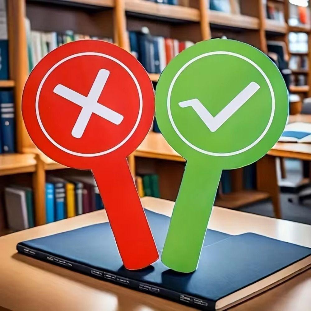 4Pcs Portable Travel Transition Judgement Board Classroom Response Signs School Competition