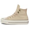 Baskets Chuck Taylor All Star Lift Plateforme Cuir Weatherized Miso Glaze Truffle Egret A11158C pour Femme