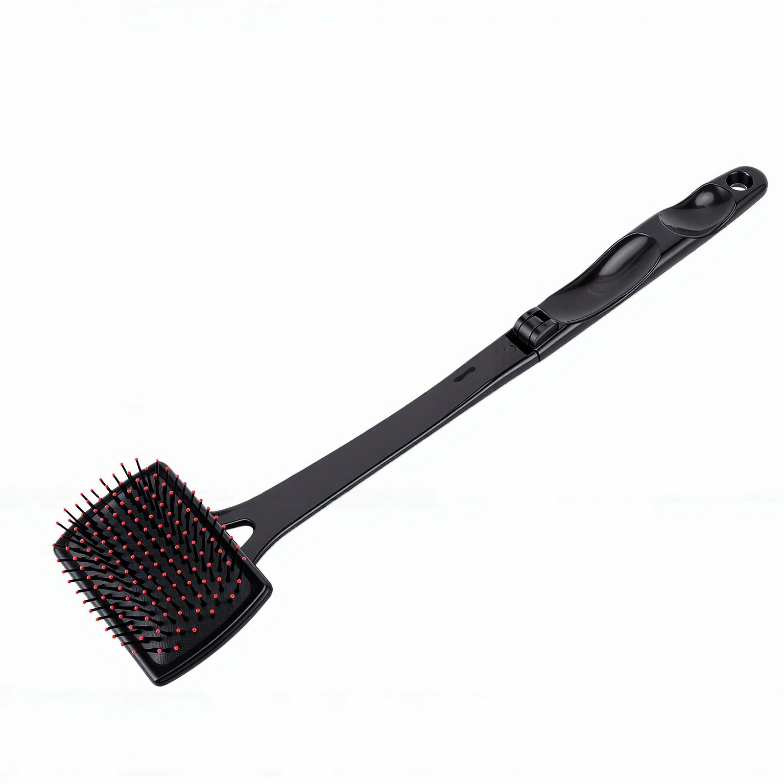 Back Scratcher Foldable Handle Cushioned Detachable Brush Head Tissue Massage Portable Body Scratcher Tool