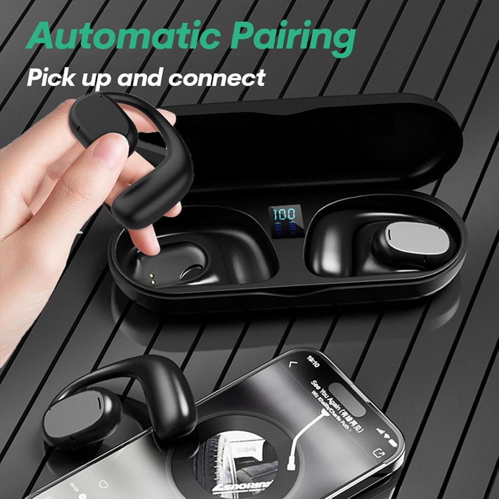 Open Ear Headphones Wireless Bluetooth Air Bone Conduction Headphones Head Set Bluetooth Open Ear Bone Conduction Earbuds Headset Conducting