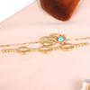 Bohemian Handmade Beaded Metal Shell Anklet, Personalized Double Beach Anklet