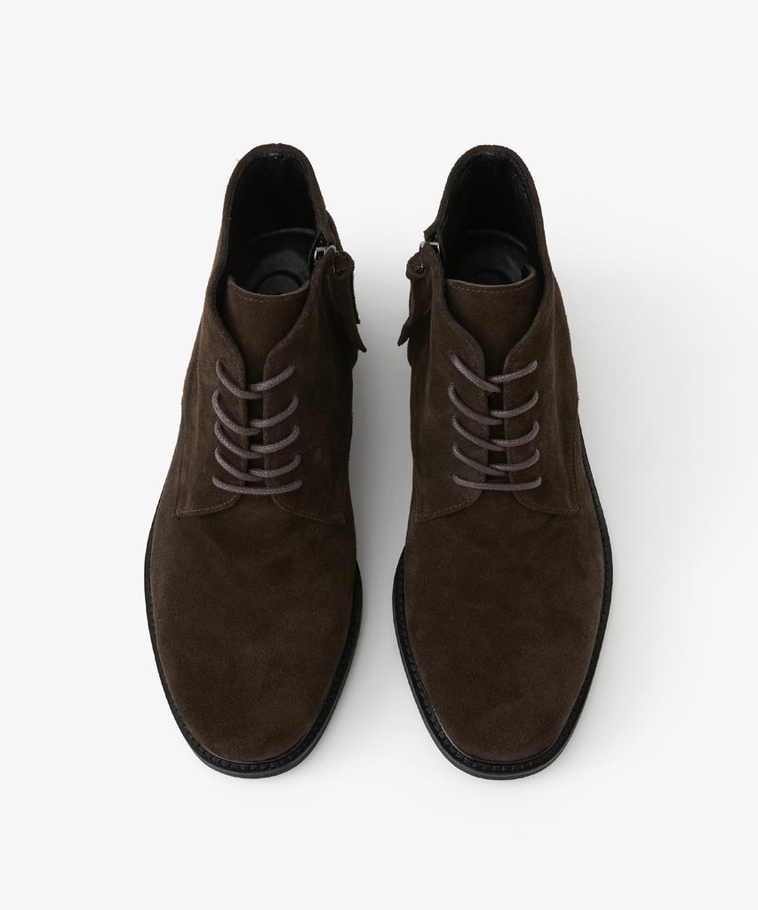 Romantic Move [Sakhyung X Romantic Move] Height-Increasing Desert Zip-Up Boots R25M401 (Real Brown Suede)