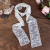 Korean High-Grade White Lace Scarf: Versatile Ribbon Tie for Elegant Style