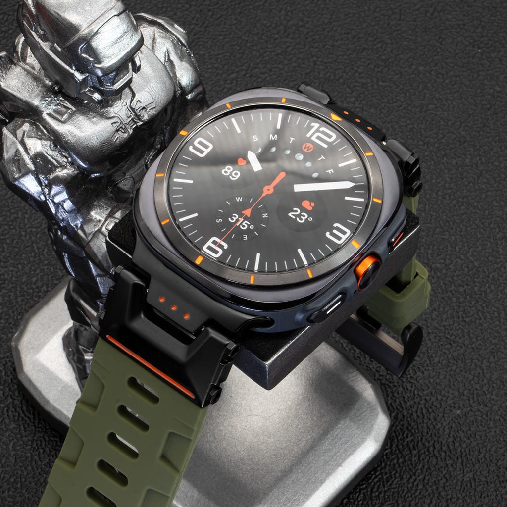 Soft Silicone Loop Strap for Samsung Galaxy Watch Ultra 47mm Luxury Men Sports Band Galaxy Ultra 2025 No Gap Curved End Bracelet