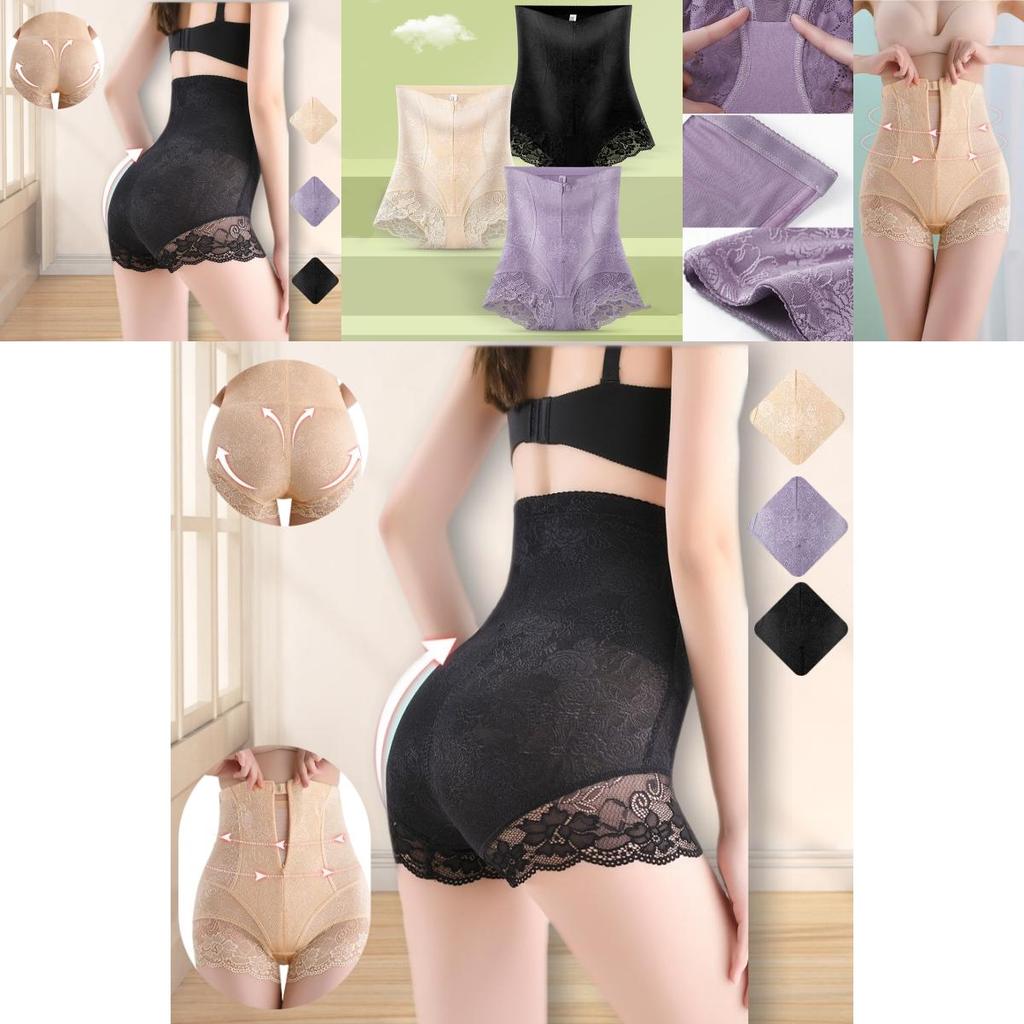 Postpartum Shapewear Underwear For Women Double Layer With High-waist Zip
