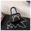 PU Leather Flap Crossbody Bags for Women Bow Design Solid Color Mini Shoulder Bag Fashi Female Chain Purse and Handbags Female