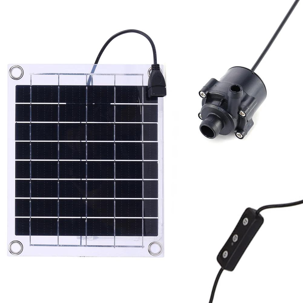 10-50W Solar Water Pump Garden Decoration Mini Water Pump Watering System Solar Panel Pump with Adjustment Switch Kits for Pond
