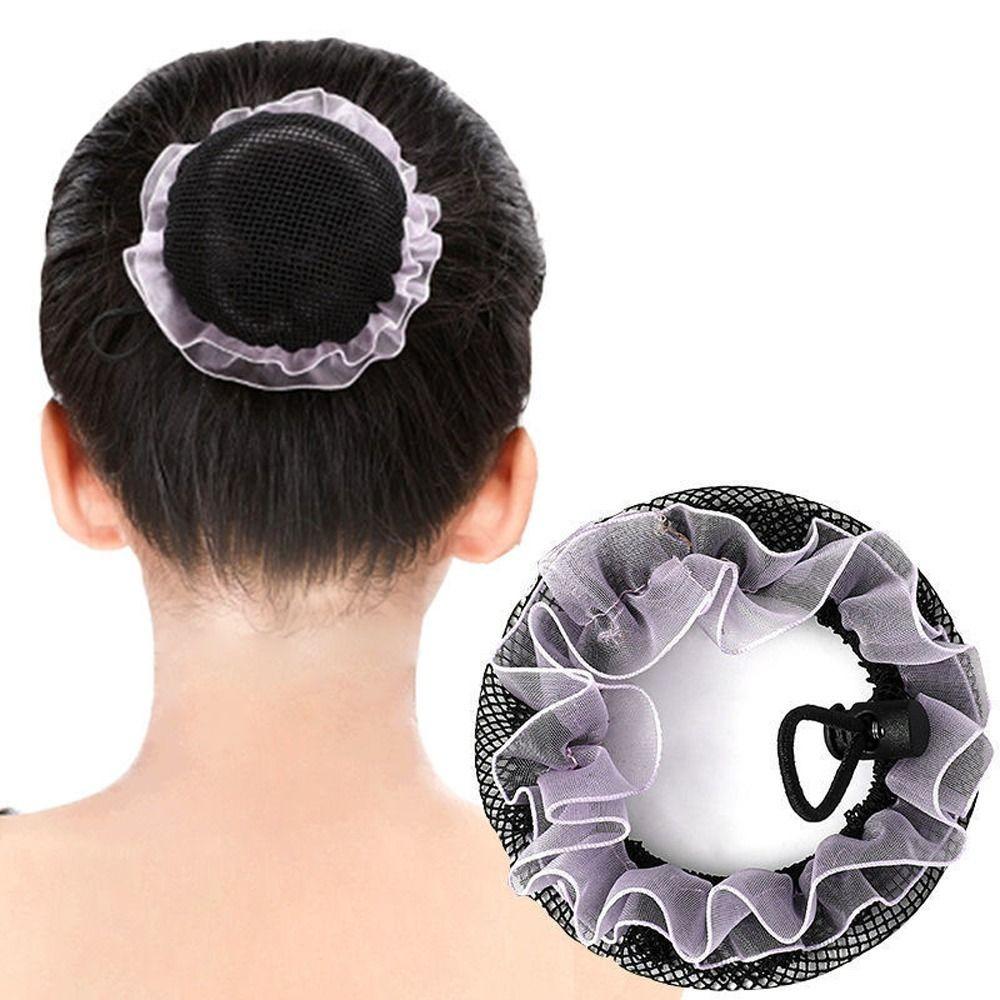 Lace Head Bands Ballet Hair Net Adjustable Girl Bun Cover Snood Sweet Elastic Hair Net Children