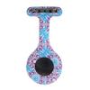 Fashion Patterned Silicone Nurses Brooch Tunic Fob Pocket Watch Stainless Dial