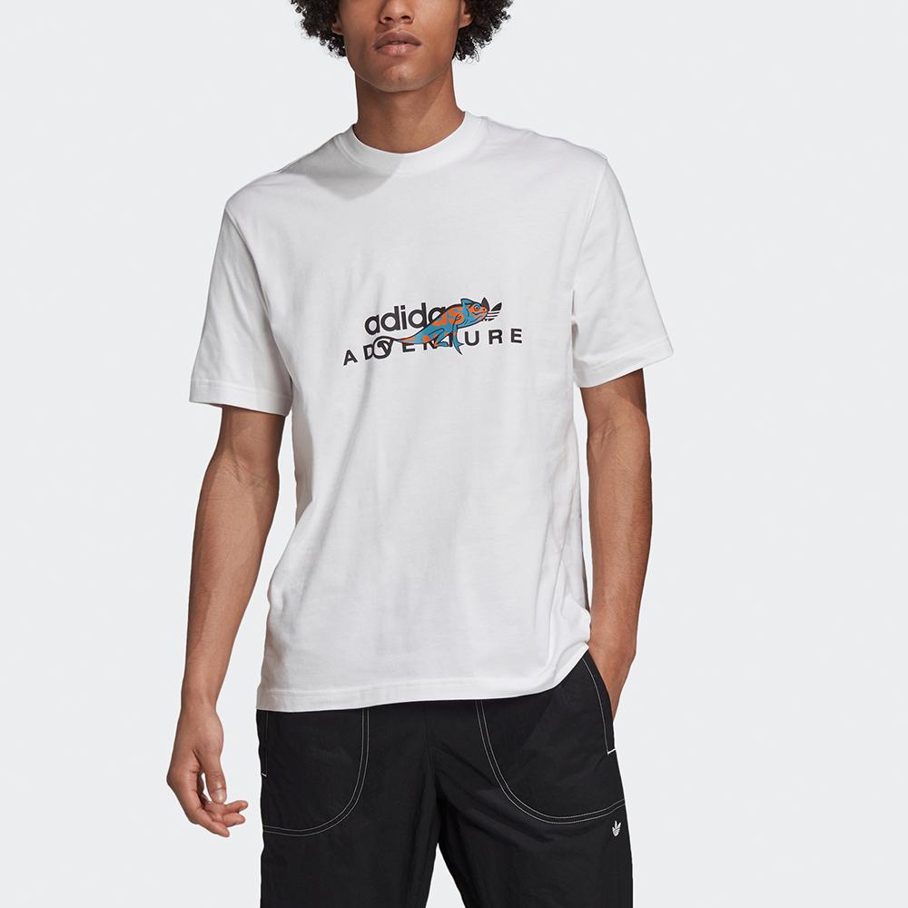 Adidas Originals Adv Graphic Tee with Letter Print Men Tops White GD5609