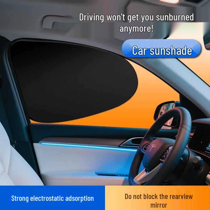 Static Cling Car Sun Shade - Side Window Blocker & Privacy Screen