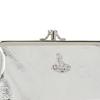 VIVIENNE WESTWOOD West Queen Frame Front Logo Hardware Lock Leather Tote Shoulder Bag Women Handbags Silver 52020044W00HKPFQ401