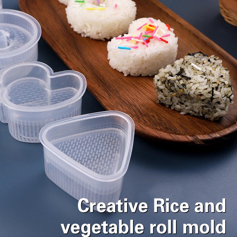 1 Stück Sushi-Formbox, transparente dreieckige Sushi-Form, Onigiri-Reisbällchen-Lebensmittelpresse, Sushi-Set, Küchen-Bento-Zubehör