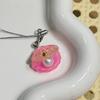 2Pcs Keychain Pendant Embedded Imitation Pearls Translucent Gradient Glitter Keyring with Lobster Clasp Bags Phone Lanyard Versatile Hanging
