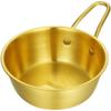 Round Rice Wine Bowl with Handle Stainless Steel Household Food Sauce Bowls Cups Tableware Dinnerware Kitchen Utensils