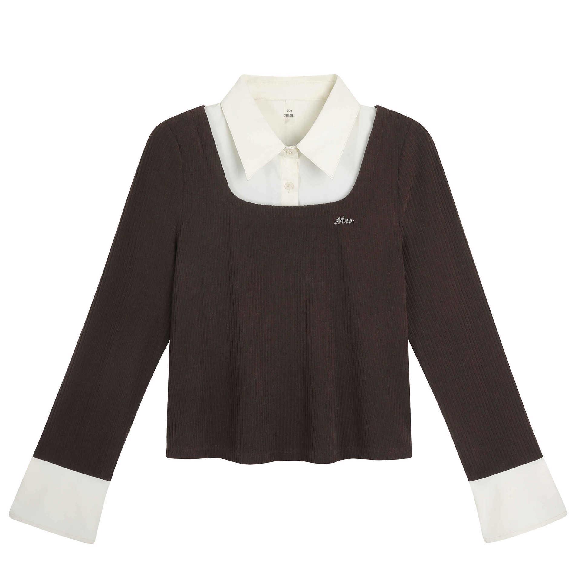 

Women s Preppy Style Imitation Cashmere Knit Shirt, Plus Size, for Autumn/Winter 2XL (recommended 140-160 jin)