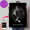 George Michael Personalisierte D Texturierte Metallposter Wandkunst Blechschild für Luxusdekoration Heimdekoration Raum Lustige Schilder