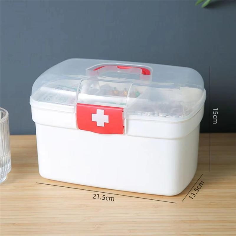 

Good-New Large Capacity Pills Storage Box Multi Layer Portable Jewelry Organizer Plastic Medicine Box Household