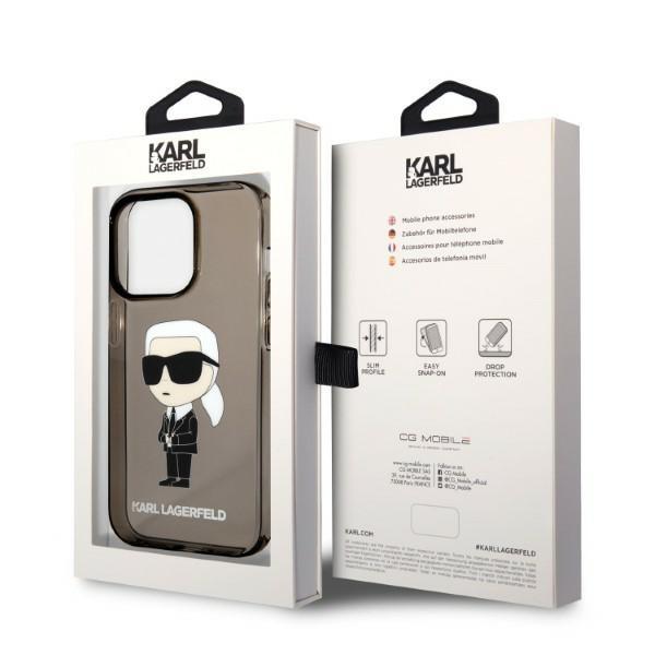 Etui Do iPhone 14 Pro Max Karl Lagerfeld Ikonik Czarne