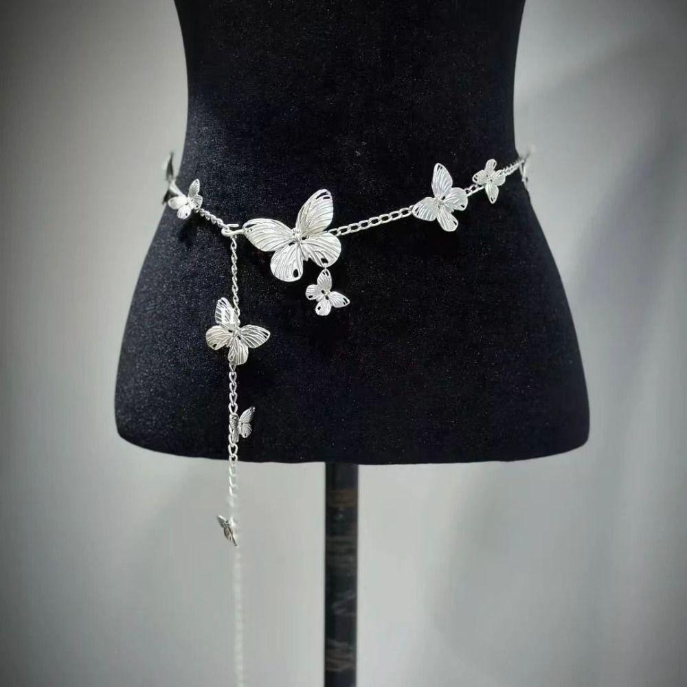Korean Style Y2k Waistband Butterfly Belly Chain Retro Sexy Body Chain Lady