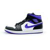 554724-095 Nike Air Jordan 1 Mid Black Court Purple Dark Iris White (Men's)